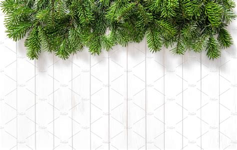 Christmas Tree Branches Bright Woode Stock Photo Containing Christmas