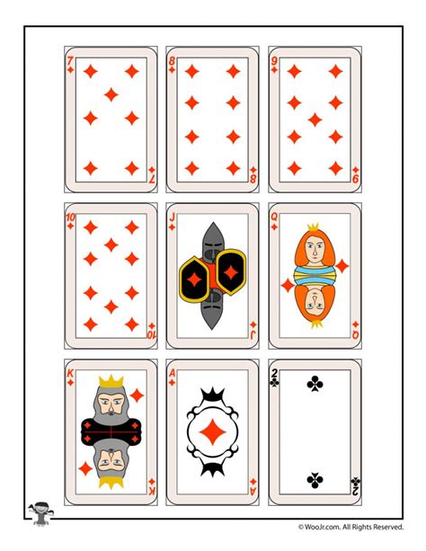 Printable Playing Cards Diamonds And Clubs Woo Jr Kids Activities
