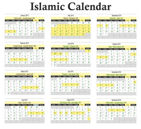 Islamic Calendar 2019 I Hijri Calendar 1440 One Platform For Digital