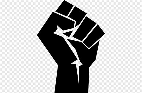 Raised Fist Black Power Black Panther Party Symbol Angle White Png