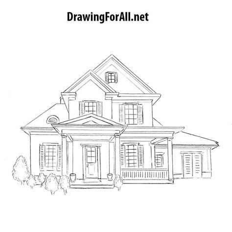 How To Draw A House Simple Step By Step Despina Bostick