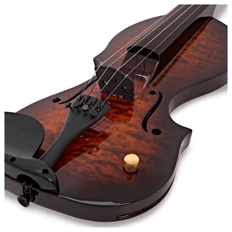 Wood Violins Nashville 4 String Electric Violin Tobacco Burst Quilt At