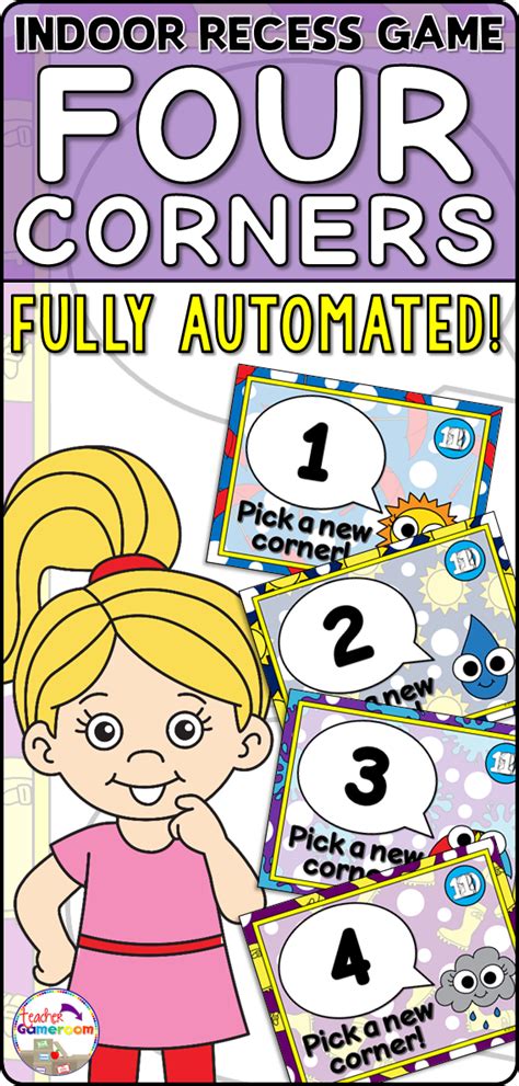 There are a total of 27 games designed for specially for 5th graders. Indoor Recess Game Four Corners | Recess games, Indoor ...