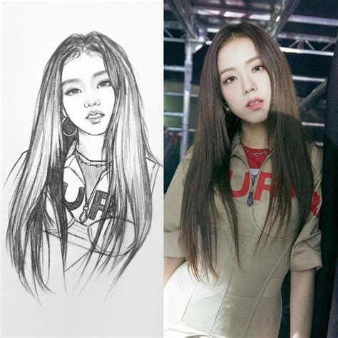 Pin By Shay On Dibujos K Pop Fan Art Drawing Kpop Drawings Girl Sketch