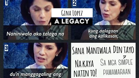 Gina Lopez A Legacy Inspires Millions Of Filipino Encourages Us To