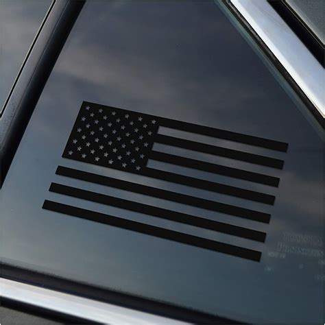 Matte Black American Flag Car Decal Sticker Ebay