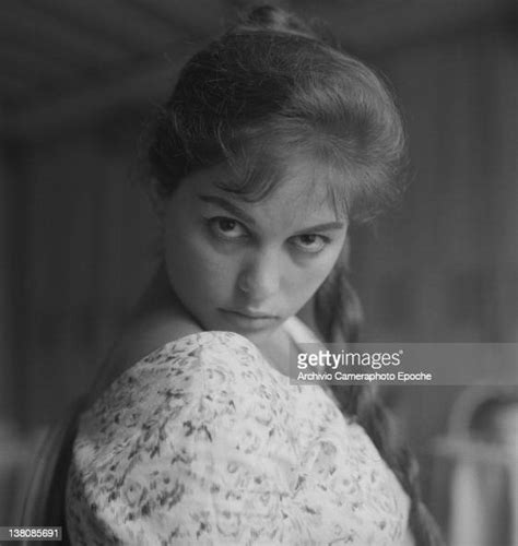Italian Actress Claudia Cardinale Portrayed While Wearing A Plait