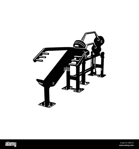 Bench Press Machine, Bench Press Machine Vector, Gym equipment, Gym