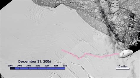 Nasa Images Show Gradual Separation Of Massive New Antarctic Iceberg
