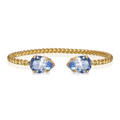 Caroline Svedbom Mini Drop Bracelet Gold Light Sapphire Ejesbyejes