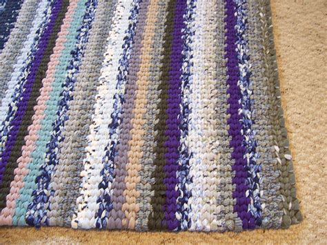 Hand Woven Area Rag Rug Stripe Traditional Loom Twined