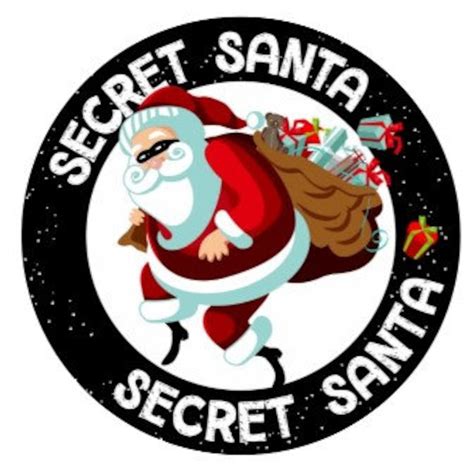 Glossy Stickers Christmas Secret Santa Labels Etsy Uk