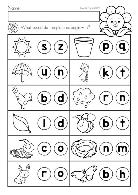 Teach Child How To Read Initial Vowel Sounds Worksheets For Kindergarten