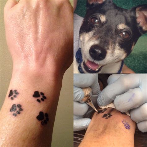 Dog memorial tattoo. Got this in memory of my beloved dog who died