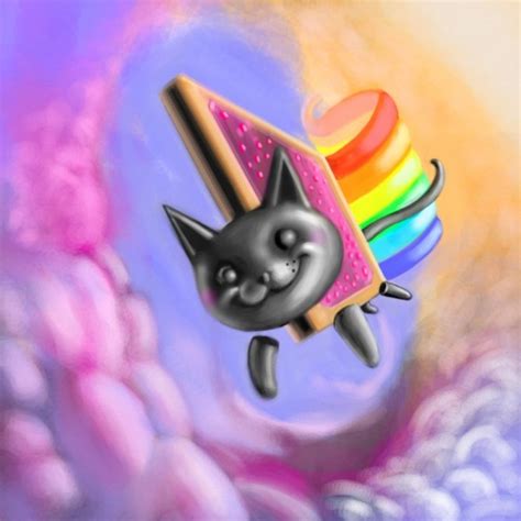 Nyan Cat In The Pink Clouds Nyan Cat Fan Art 26043090 Fanpop