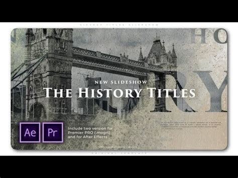 This template is a perfect choice when you need stylish and elegant transitions. Premiere Pro Template: History Titles Slideshow + Free ...