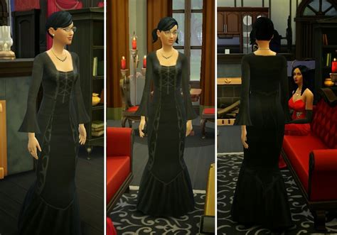 My Sims 4 Blog Ts2 To Ts4 Cassandra Goth Dress By Kiara Zurk