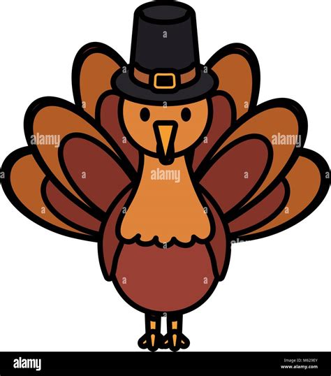 colorful turkey thanksgiving over white background vector illustration stock vector image and art