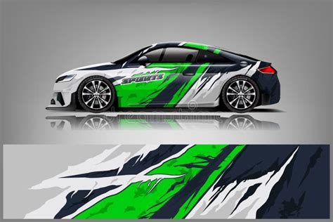 Car Decal Wrap Design Vector Graphic Abstract Stripe Racing Background