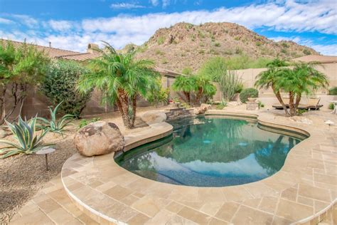 Discover pool deck ideas and landscaping options to create your poolside dream. Backyard Desert Landscaping With Pool | Desert landscaping ...
