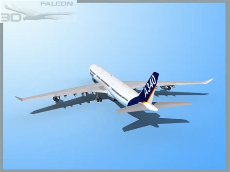 Falcon3d A340 600 Airbus 3d Model Rigged Cgtrader