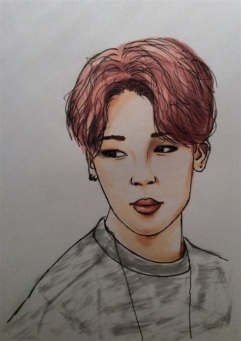 Jimin Drawing Outline
