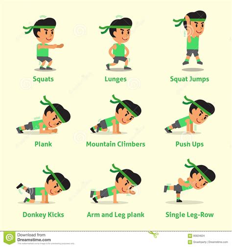 We did not find results for: Cartoon Set Of A Man Doing Exercises For Health And ...