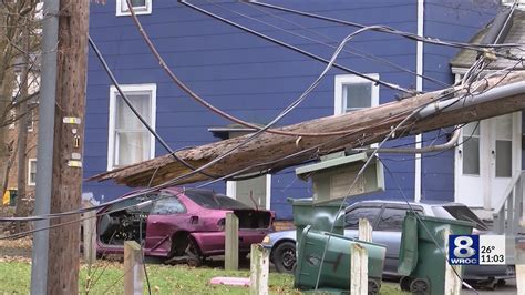 Strong Winds Cause Damage And Power Outages1 Youtube