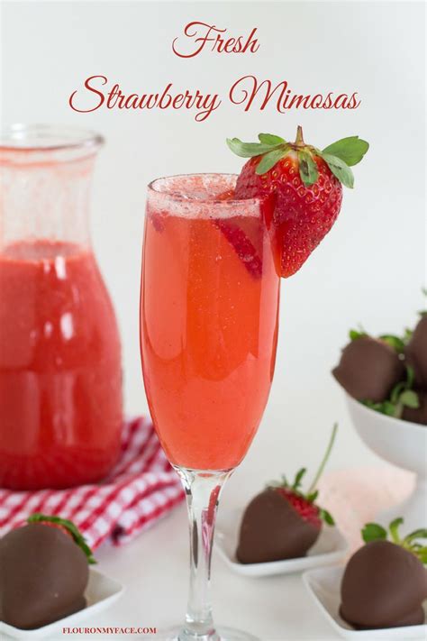 Valentines Day Fresh Strawberry Mimosas Recipe Flour On