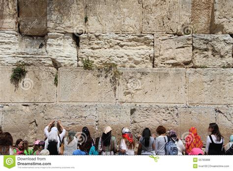 Prayers At The Western Wall Jerusalem Editorial Stock Photo Image