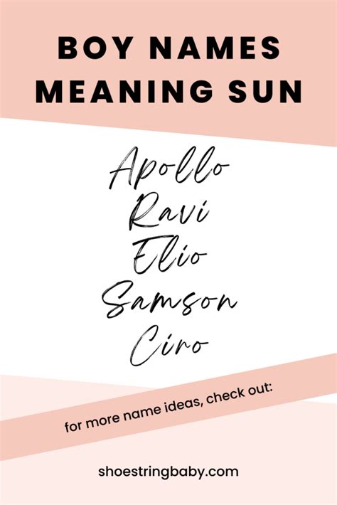60 Names Meaning Sun Radiant Choices For Your Baby