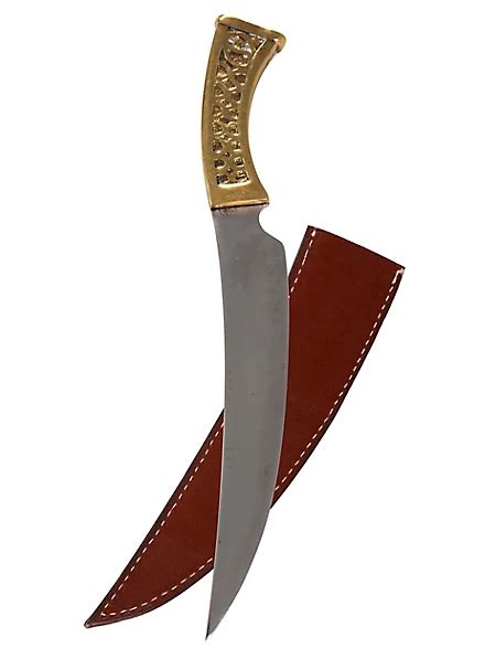 Curved Dagger With Brass Handle B Ware