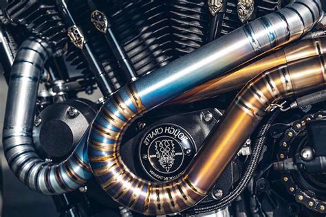 Constructed from mandrel bent 16ga american made steel tubing for the highest quality kit. Custom Motorcycle Exhaust Pipes for sale in UK