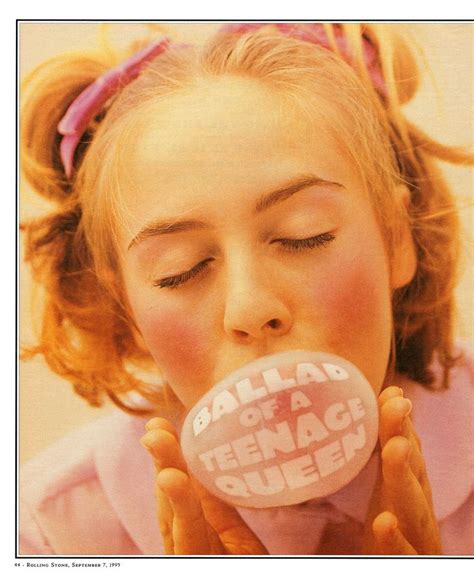 Girl Blowing A Bubble With Pink Bubblegum And Words On Bubble Alicia Silverstone Bubblegum Pop