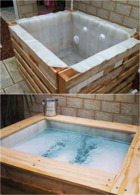 Diy Upcycled Pallet Hot Tub Inexpensive Hot Tubs Diy Hot Tub