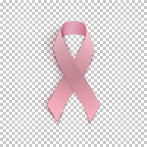 Premium Vector Pink Ribbon On Transparent Background Breast Cancer