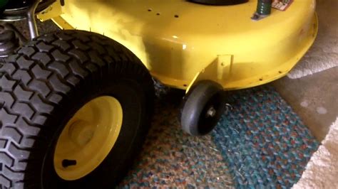 How To Adjust The Deck On A John Deere D100l100 Series Lawn Tractor