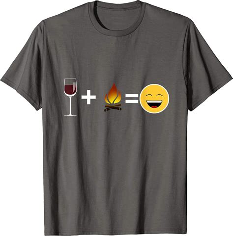 Wine Campfire Happy Camping Camper Camp Funny T Shirt Cute Graphic