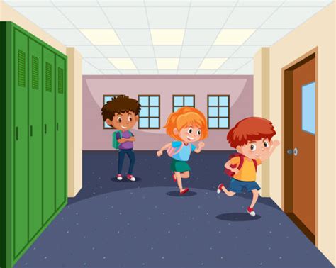 Best School Hallway Illustrations Royalty Free Vector Graphics And Clip