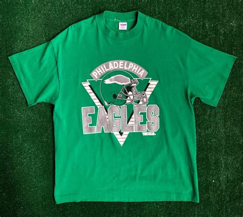 90s Philadelphia Eagles Trench Kelly Green Nfl T Shirt Size Largexl