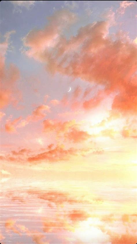 Sunset Sky Aesthetic Orange Aesthetic Pastel Background