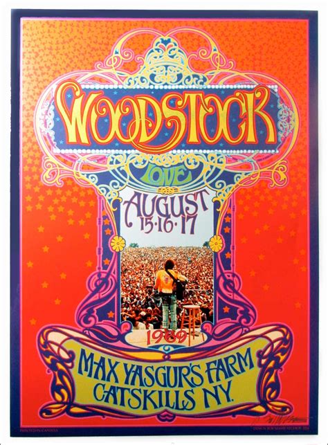 Woodstock Poster Th Anniversary Original Litho Signed By Bob Masse EBay