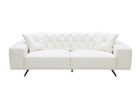Divani Casa Bartlett Modern White Leather Sofa