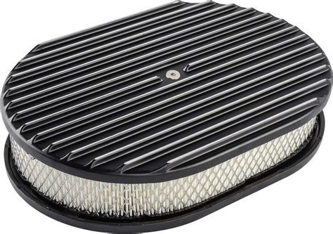 Jegs Finned Aluminum Air Cleaner Oval 12 X 8 38 X 3