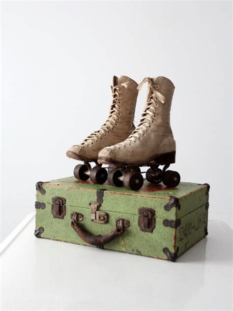 Vintage Chicago Roller Skates With Case 1940s Womens Etsy