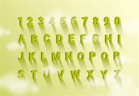 3d Fonts With Shadow Vectors 165796 Vector Art At Vecteezy
