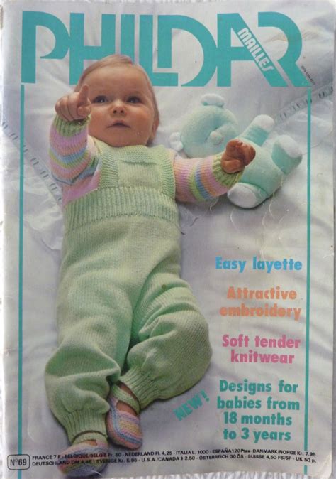 Phildar Knitting And Crochet Pattern Book Baby Layette Etsy