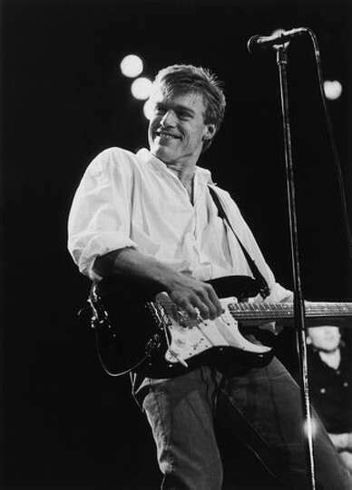Canadian Singer Songwriter Bryan Adams Performing On Stage 1987 Photo