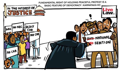 Cartoon Fundamental Right Of Holding Peaceful Protest Is A Basic