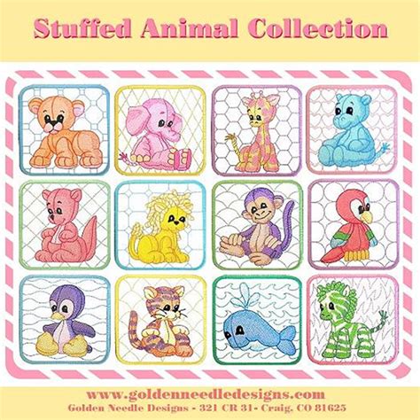 Stuffed Animal Collection Machine Embroidery Designs